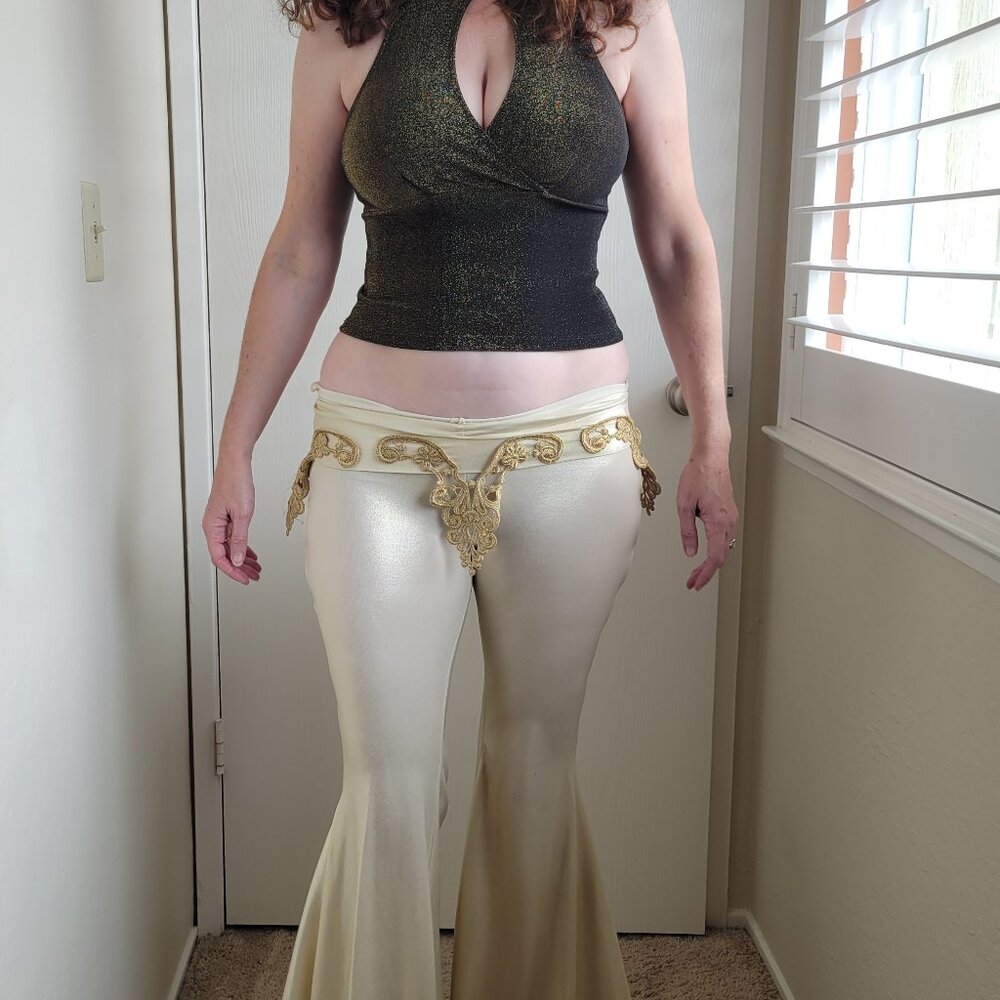 Disco Queen! Handmade Bell Bottoms and Shimmer Top